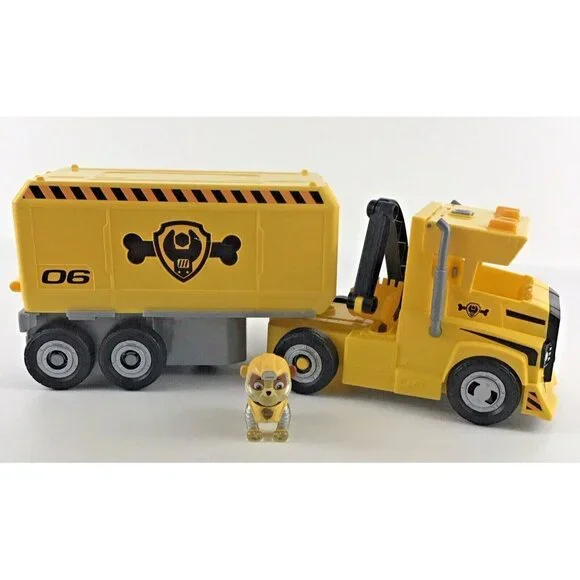Paw Patrol Big Truck Pups Rubble Figure X-Treme Transforming Truck Lights Sounds - Picture 1 of 13